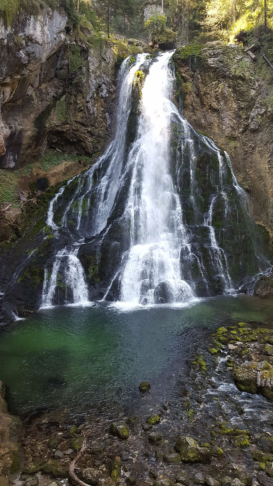 waterfall, hiking, rest, beauty in nature, scenics - nature HD wallpaper