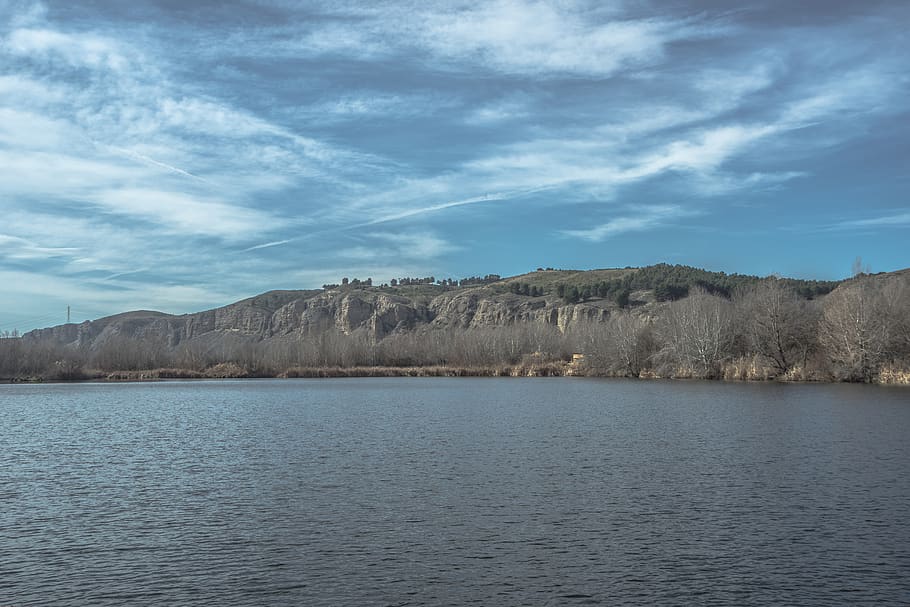 laguna, place, rivera, juncos, wallpaper, clouds, sky, background HD wallpaper