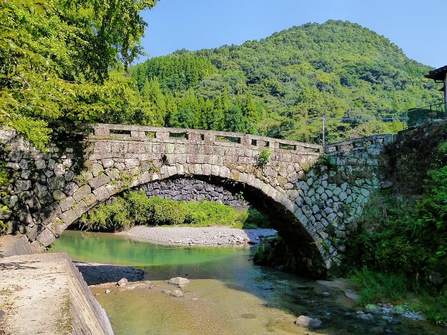 ishibashi, bridge, japan, river, natural, bridge - man made structure HD wallpaper
