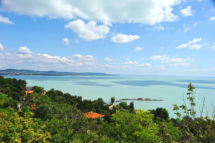 Lake Balaton, Balaton, Lake, Hungary, nature, sky, scenics, HD wallpaper