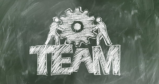 chalk team written on board, Teamwork, Gear, hatch, gears, drive HD wallpaper