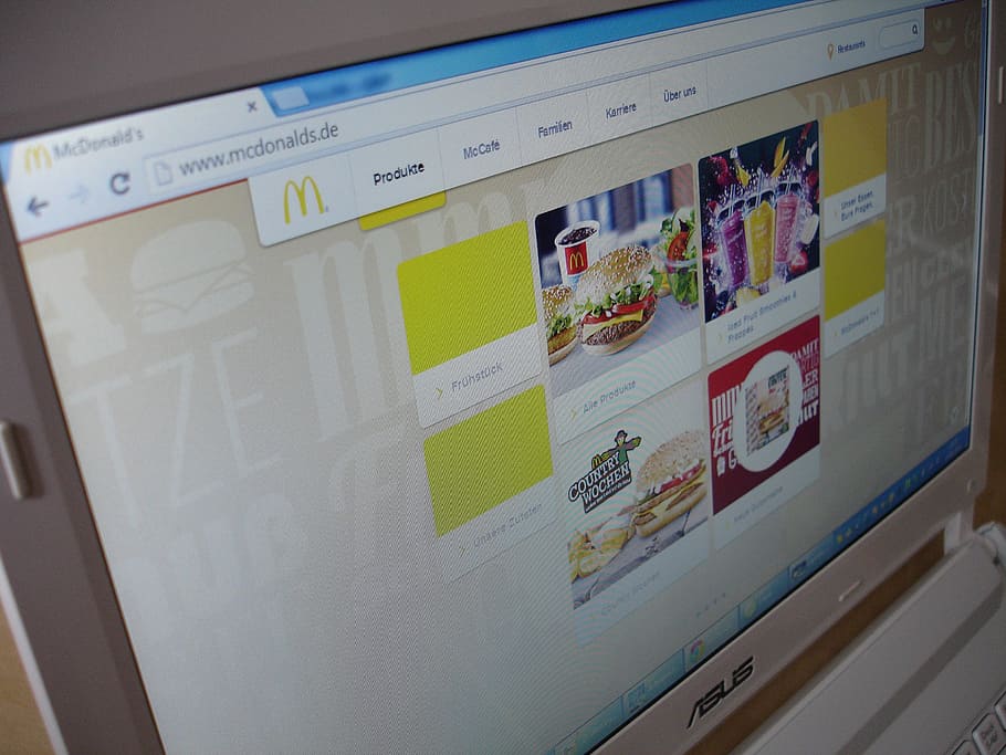 mcdonalds, notebook, laptop, mobile, monitor, screen, fast food HD wallpaper