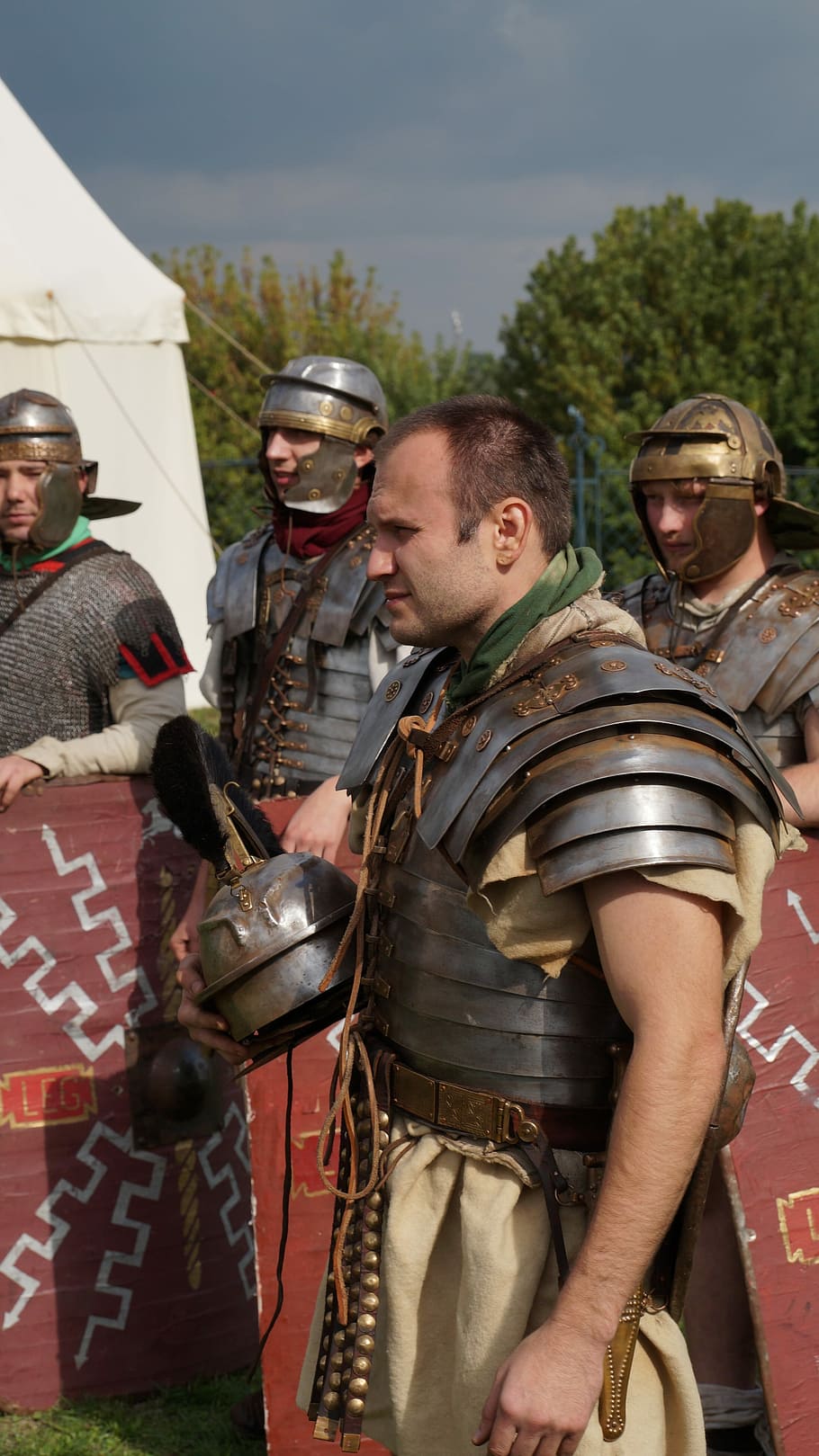 Romans, Person, Fighter, romans legionaries, historical reconstruction, HD wallpaper