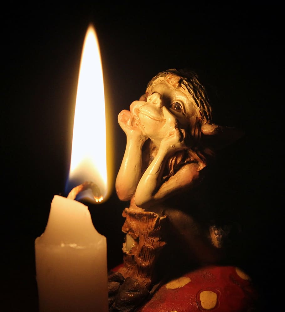 elf, candle, light, candle wax, pixies, flame, fire - Natural Phenomenon HD wallpaper