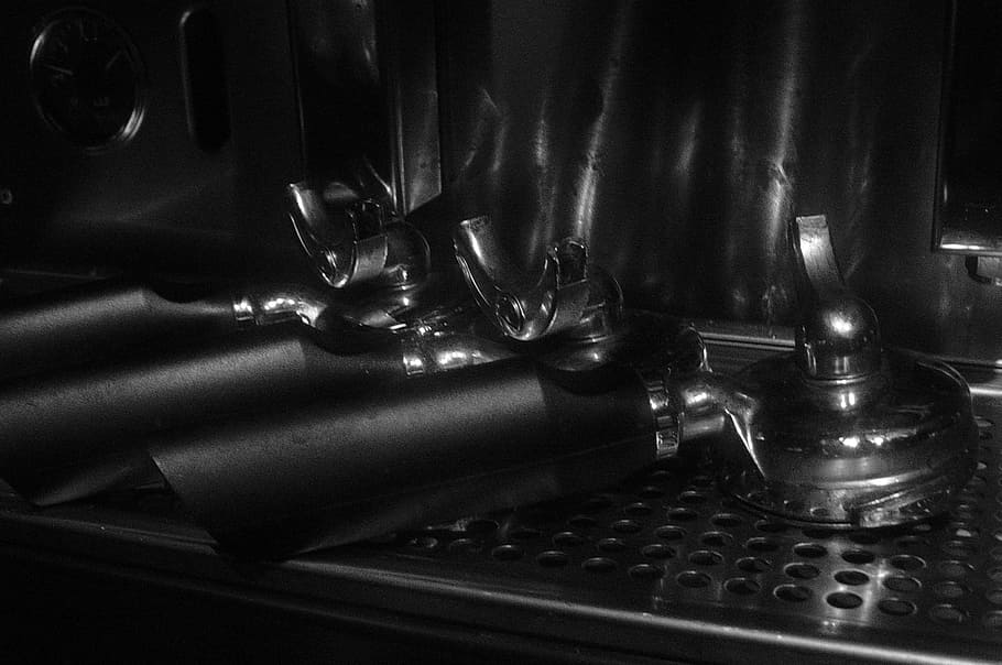 grayscale photo of espresso parts, Espresso, Machine, Bistro HD wallpaper