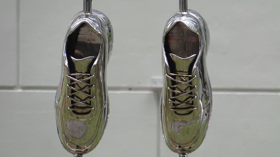 pair, shoes, art, glass - material, close-up, no people, indoors HD wallpaper