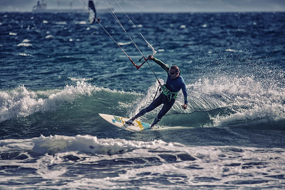 Kite, Surf, Beach, Rate, kite surf, sport, extreme Sports, water Sport HD wallpaper