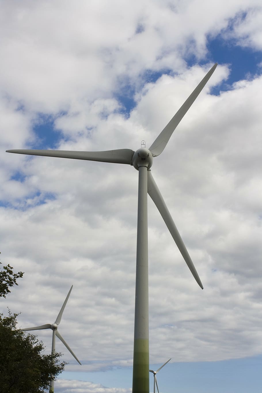 pinwheel, sky, blue, clouds, turbine, environment, wind Turbine HD wallpaper