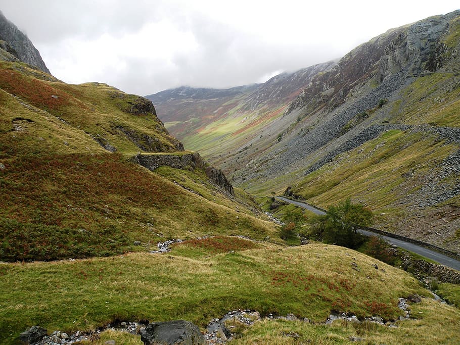 road, mountain, pass, wilderness, nature, landscape, scenics - nature HD wallpaper