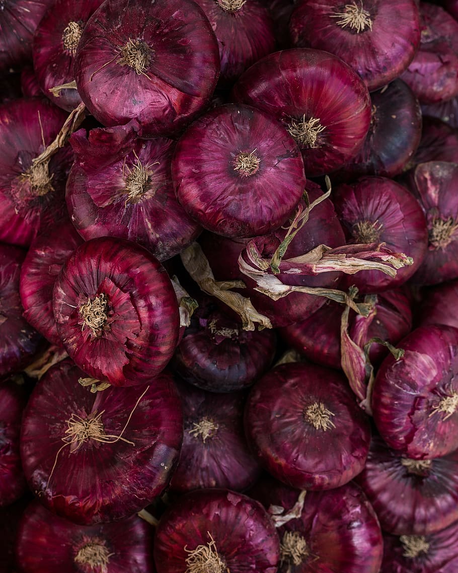 red onions, crimean onion, vegetables, market, food, products, HD wallpaper