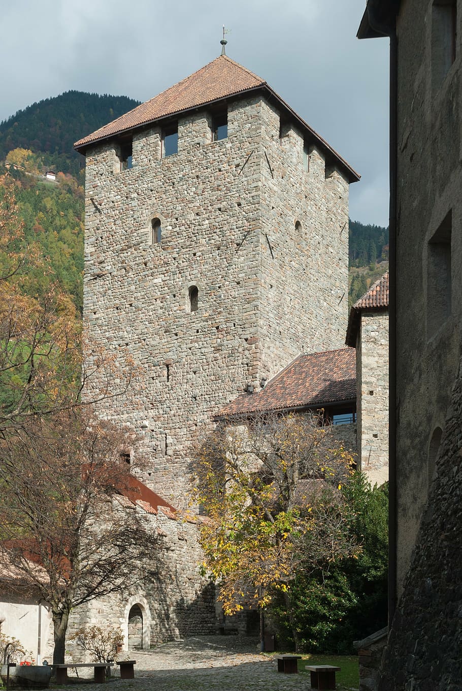 tirol, castle, tyrol, meran, italy, landmark, old, architecture, HD wallpaper