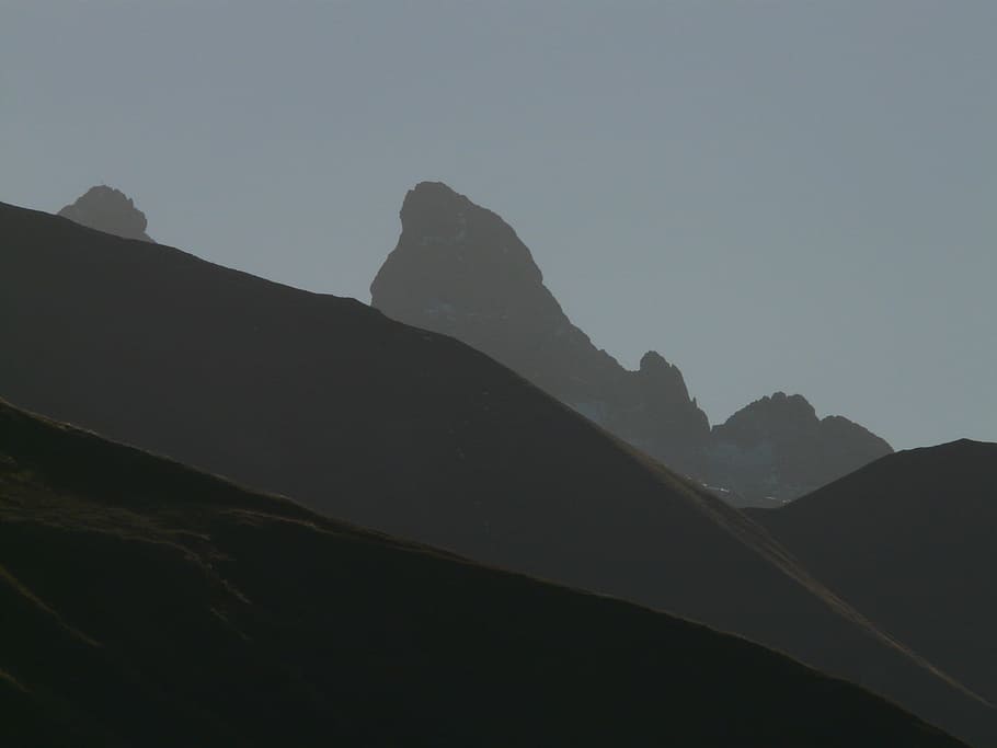 Mountain, Panorama, mountains, mountain panorama, trettachspitze, HD wallpaper