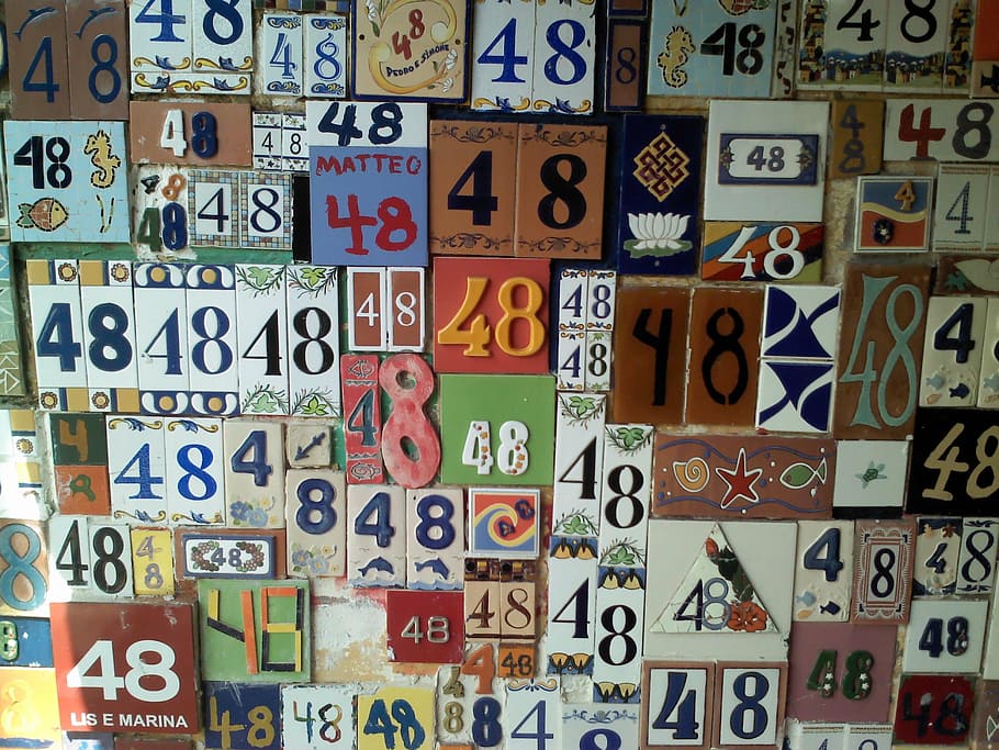 numbers, facade, home, full frame, communication, backgrounds HD wallpaper