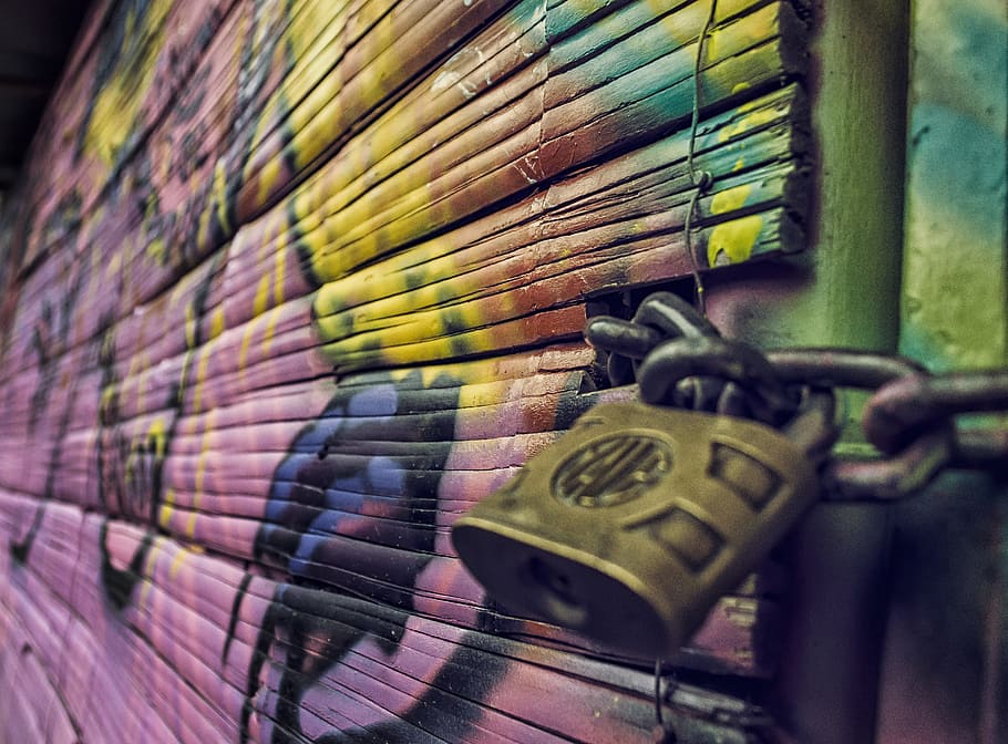 padlock, closed, string, forbidden, old, metal, texture, oxide HD wallpaper