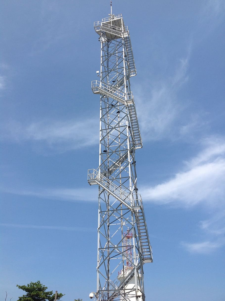cell, tower, sky, station, transmitter, low angle view, metal HD wallpaper