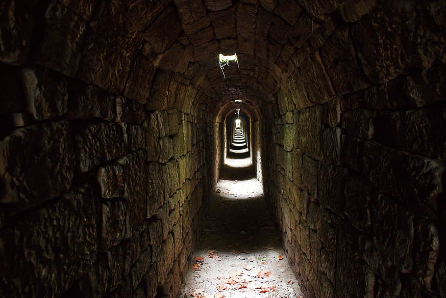 brick tunnel, metro, darkness, old, architecture, wall, secret