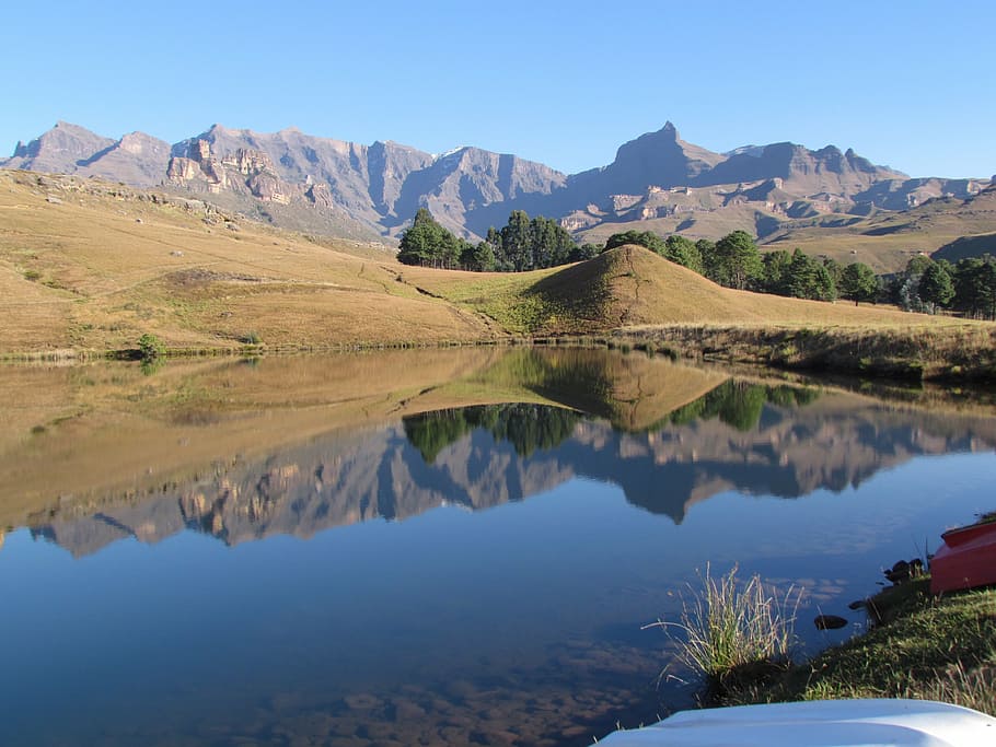 drakensberg, kwazulu-natal, mountain, mountains, fairways, outdoor, HD wallpaper