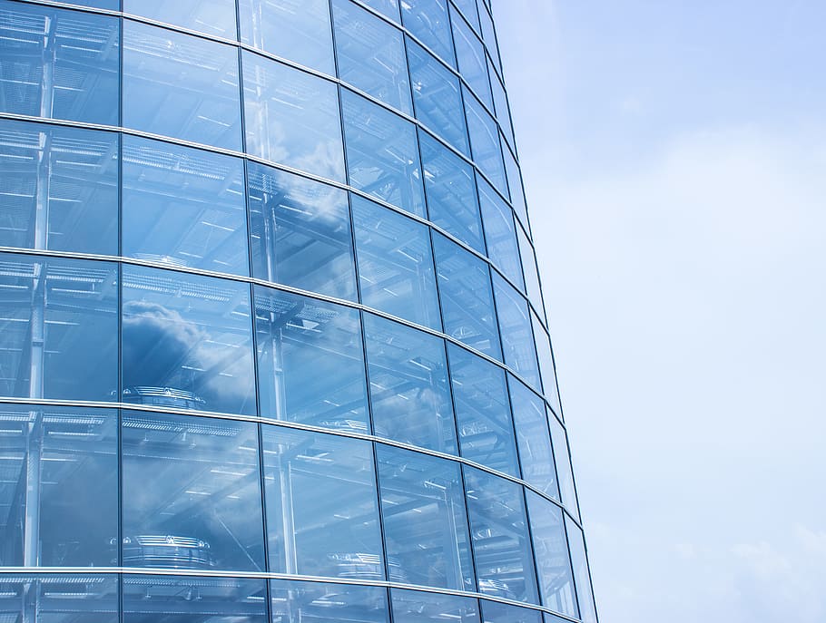 Skyscraper, Window, Auto, Facade, architecture, building, modern HD wallpaper