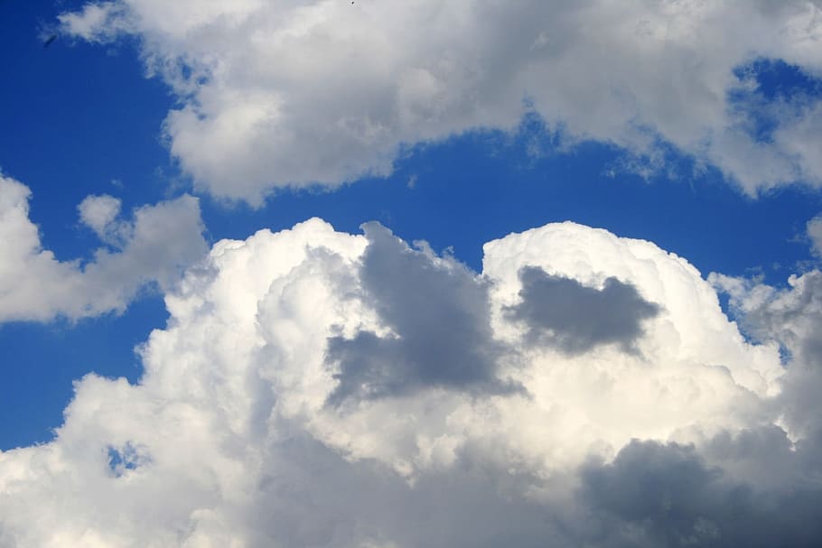 clouds, sky, blue, weather, air, day, environment, cloudscape HD wallpaper