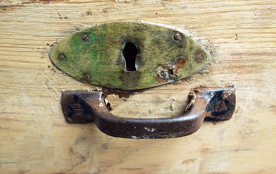 castle, old, elder, close, handle, drawer, stainless, rusty HD wallpaper