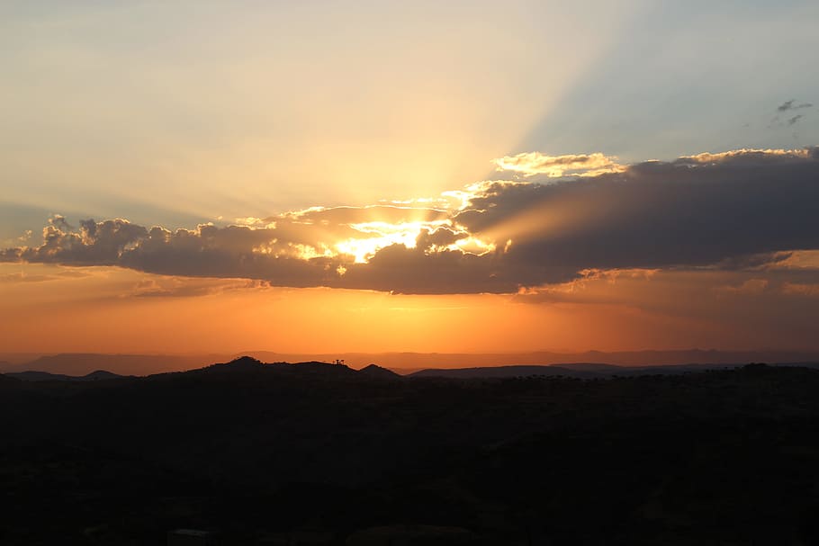 Africa, Eritrea, Borders, Sunset, landscape, plateau, the plateau of eritrea HD wallpaper
