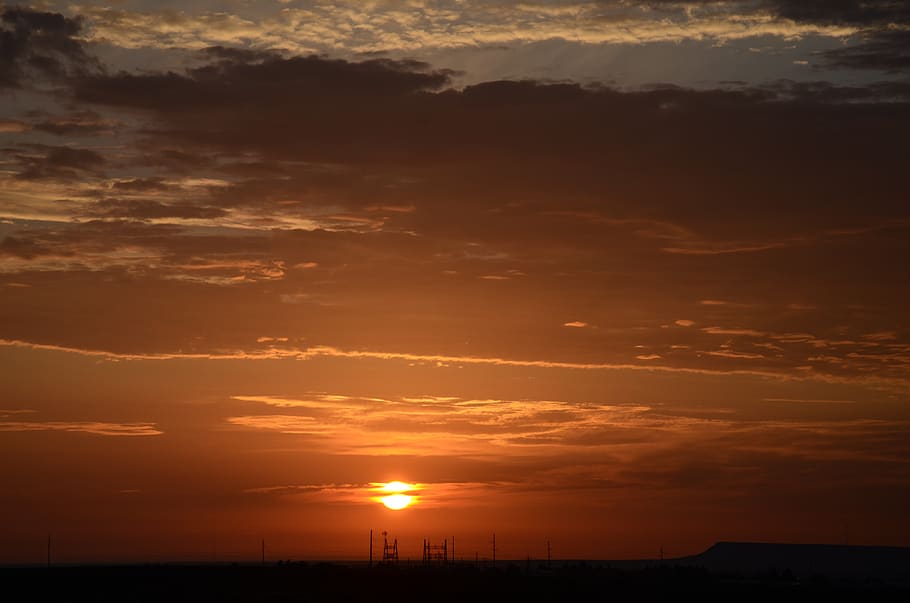 sunrise, clouds, sky, red, dawn, summer, dramatic, bright, sunset HD wallpaper