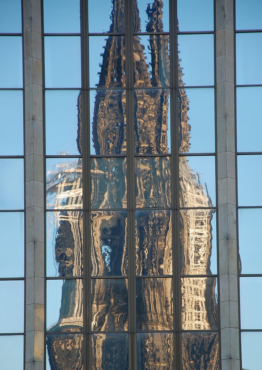cologne, cologne cathedral, mirroring, dom, landmark, no people HD wallpaper
