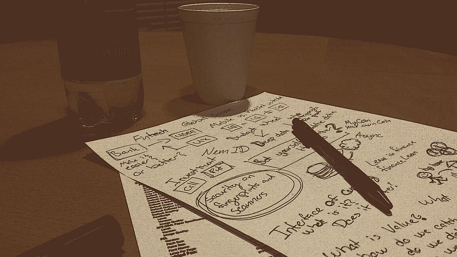Pen, Write, Sheet, Paperwork, notes, table, bottle, cup, indoors HD wallpaper