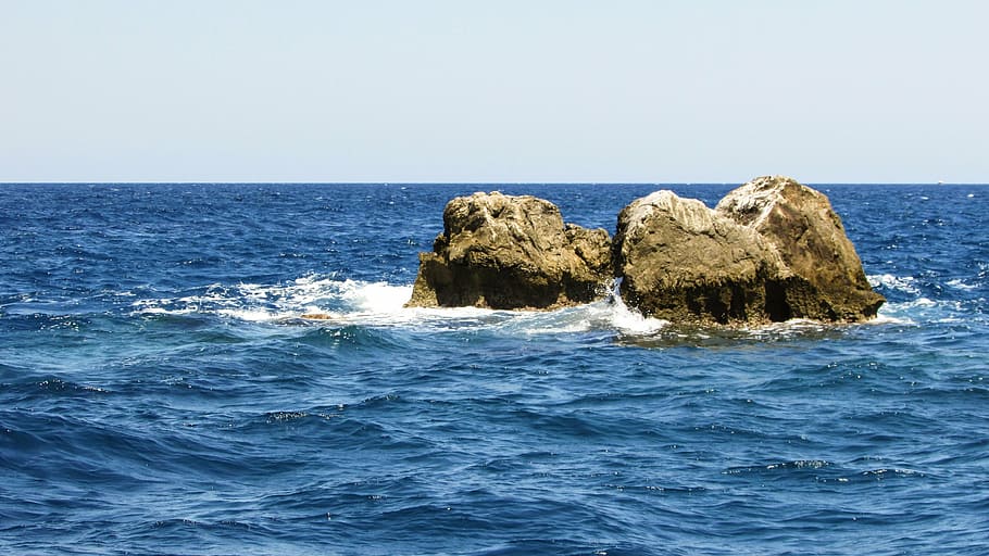 greece, skiathos, reef, rocks, sea, island, nature, wild, landscape HD wallpaper