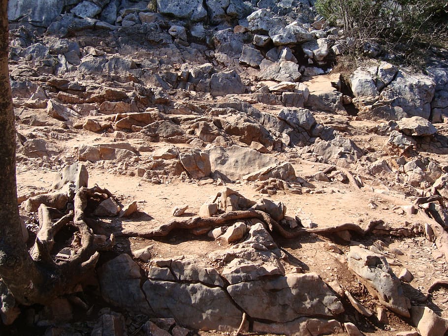 rocky road, path, stone, our lady of medjugorje, mountain, rocks HD wallpaper