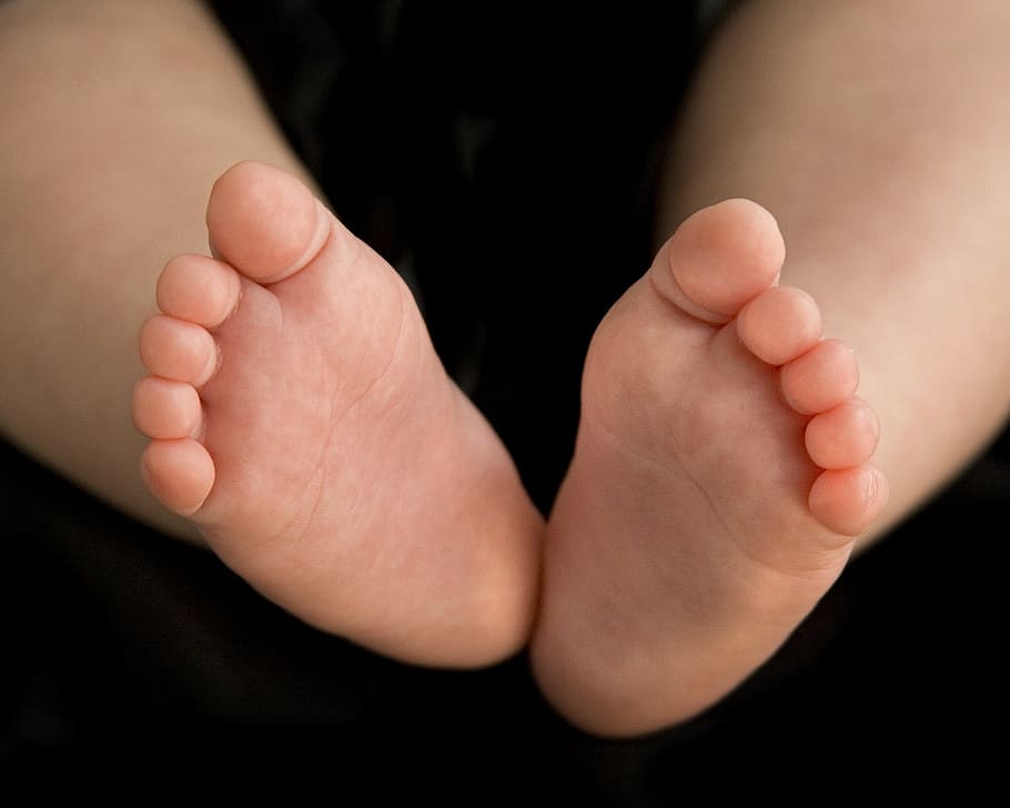 baby, feet, toes, human body part, human foot, barefoot, human leg, HD wallpaper