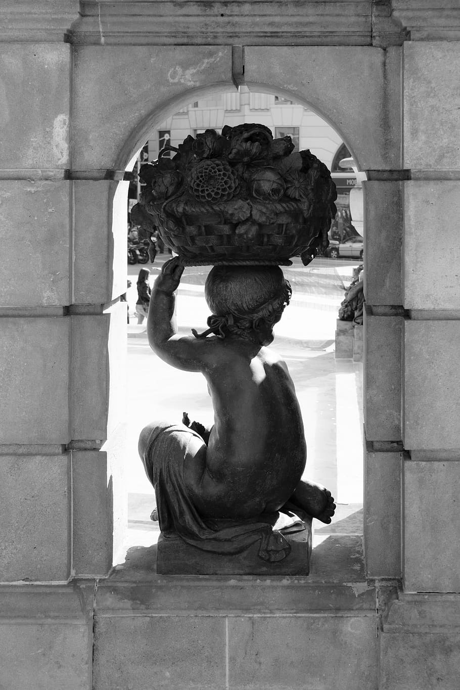 statue, sculpture, stone, monument, architecture, nature, black HD wallpaper