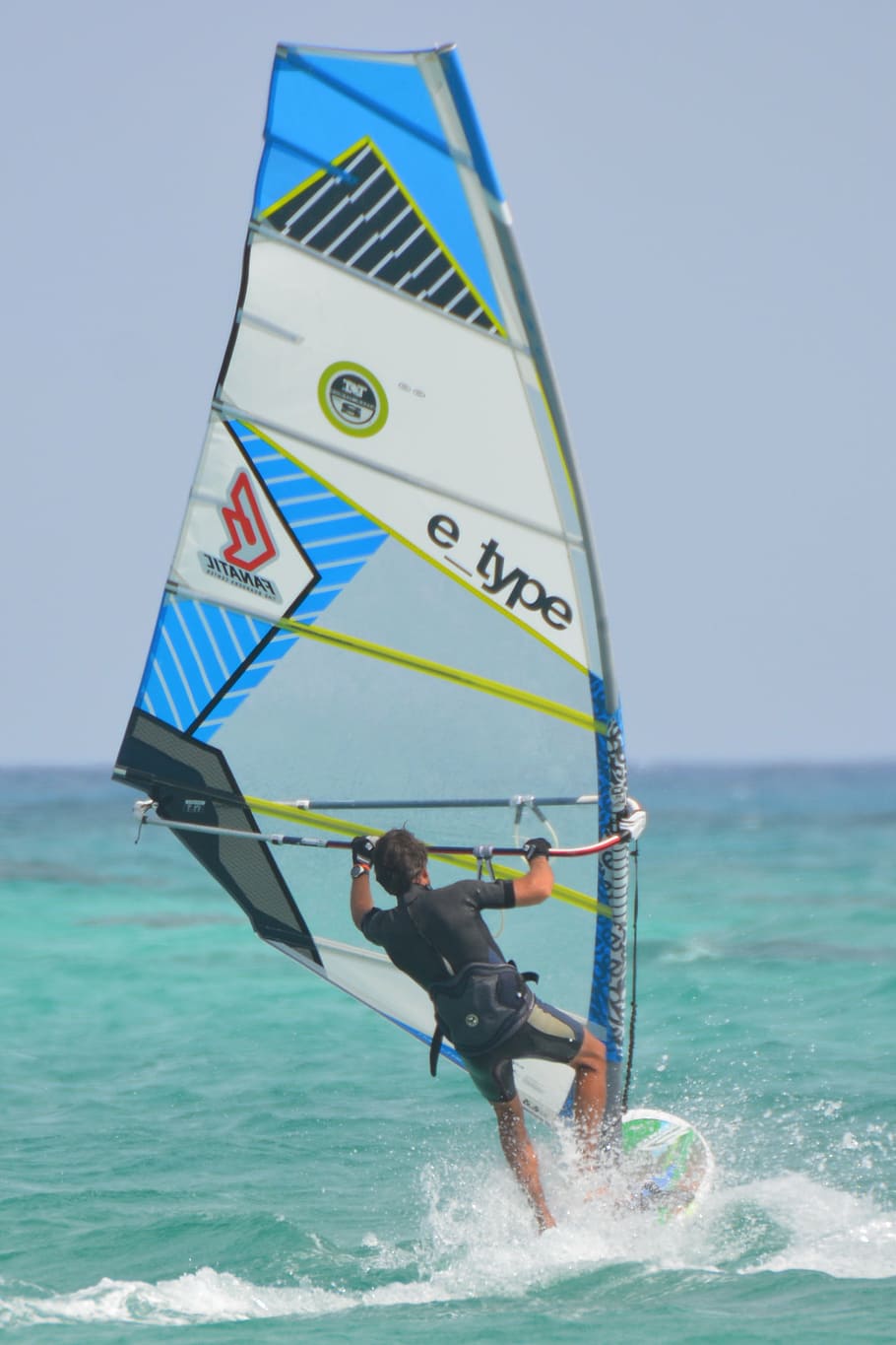 windsurf, man, people, sports, sea, fuerteventura, water, aquatic sport, HD wallpaper
