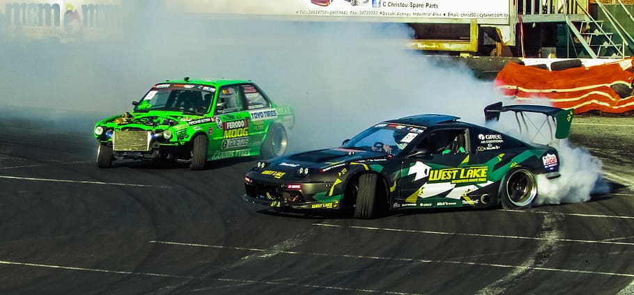 Drifting, Sport, Drift, Car, Speed, spinning wheels, burn out HD wallpaper