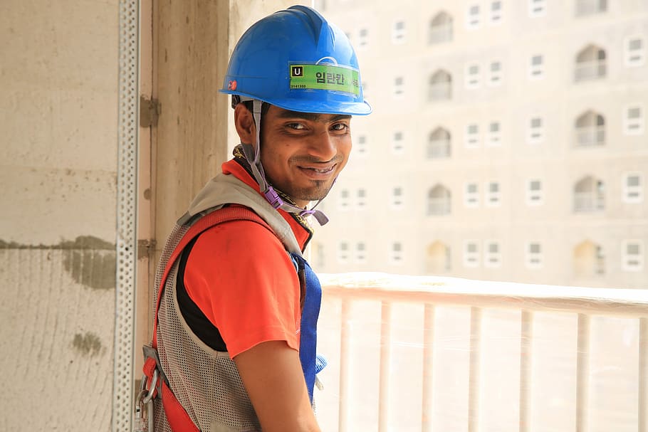 construction, worker, construction workers, helmet, construction industry HD wallpaper