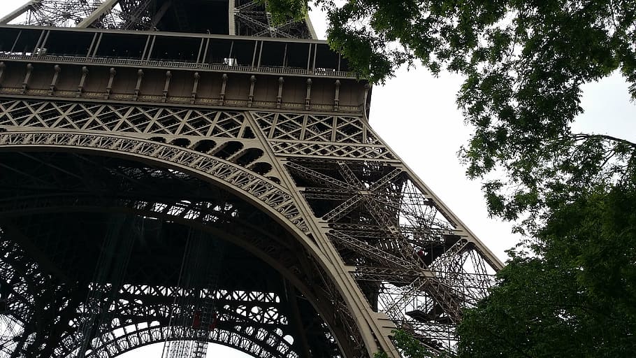 the eiffel tower, paris, structure, landmark, architecture HD wallpaper