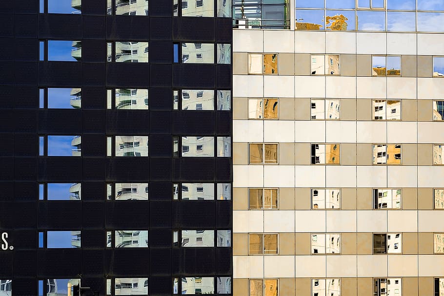 building, tower, glass, reflection, architecture, modern, office HD wallpaper