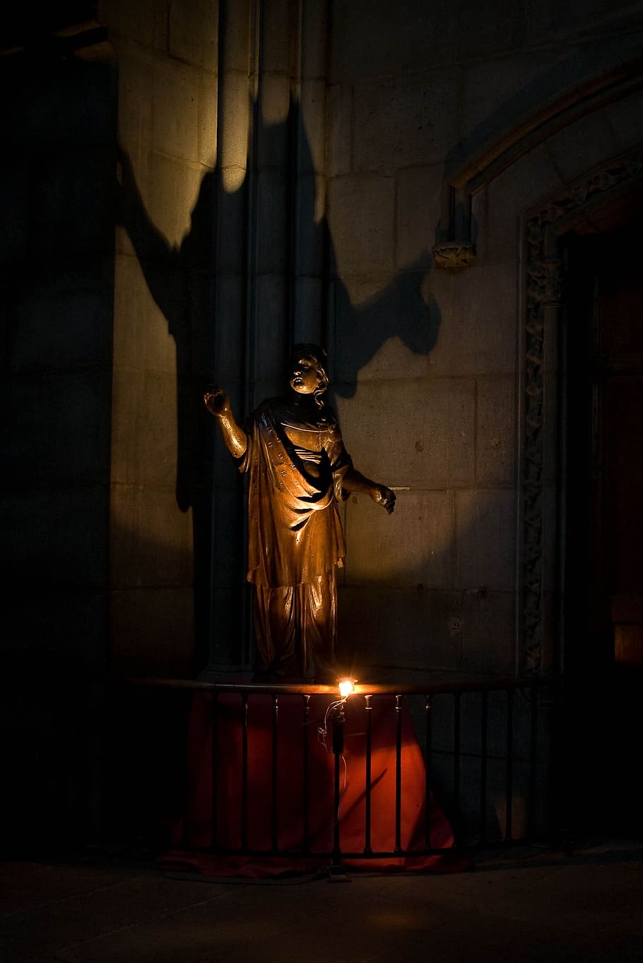 church, clermont-ferrand, shadow, cathedral, catholic, religious