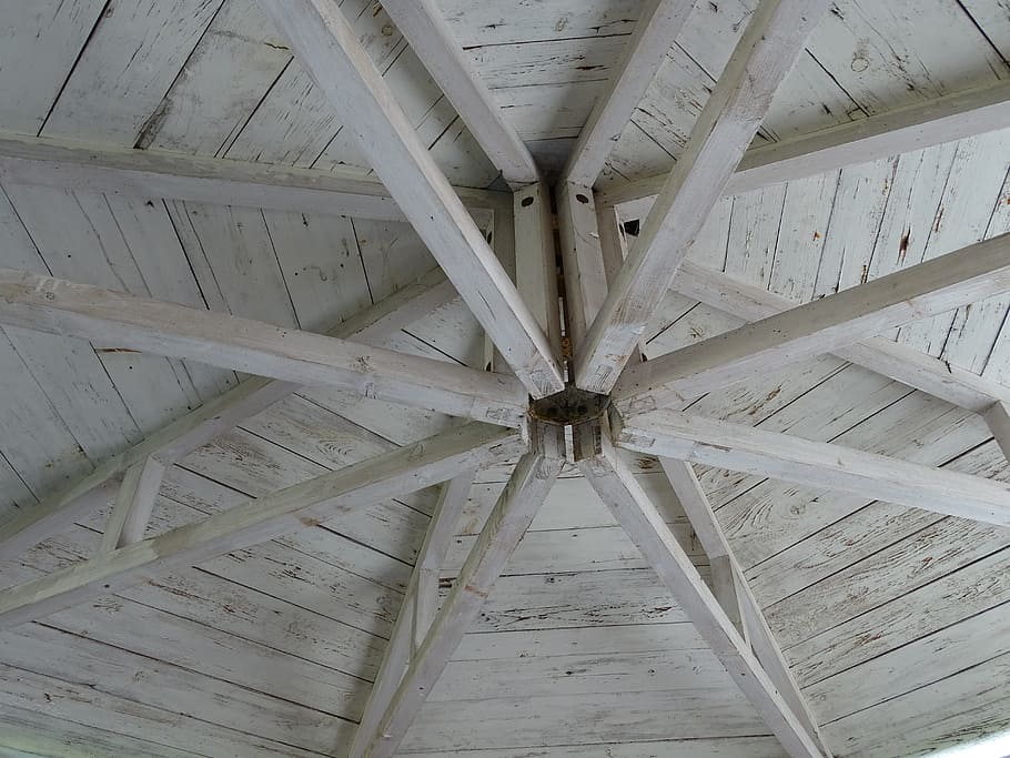 Hd Wallpaper Roof Trusses Boards Plank Ceiling Wood White