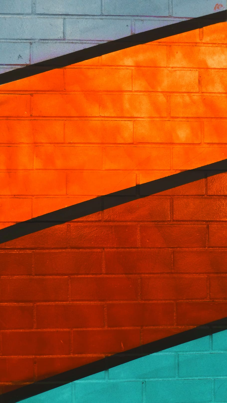 untitled, orange color, architecture, wall - building feature HD wallpaper