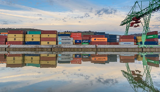 Container, Port, Container Terminal, container gantry crane HD wallpaper