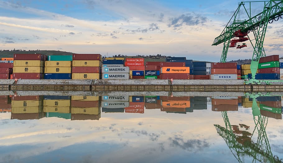 Container, Port, Container Terminal, container gantry crane HD wallpaper