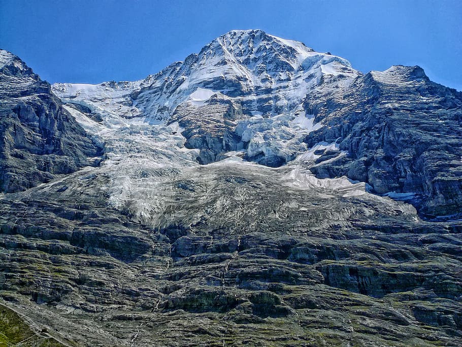 eiger, mountain, suisse, glacier, ice, snow, mountains, landmark HD wallpaper