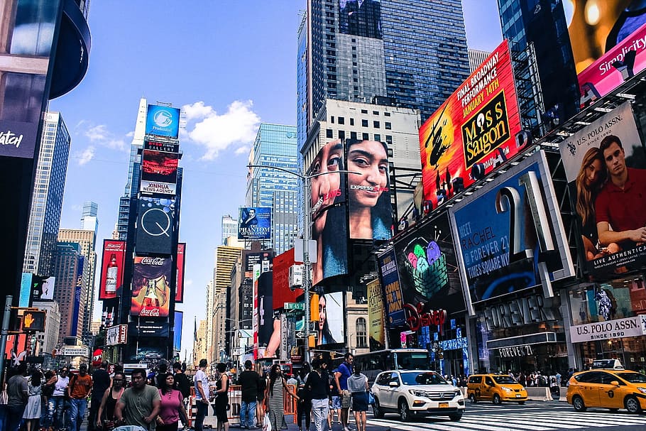 New York Time Square, times square, nyc, city, manhattan, usa, HD wallpaper