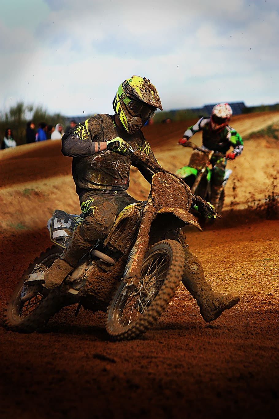 motocross, field, mud, sport, motorcycle, speed, vehicle, competition, HD wallpaper