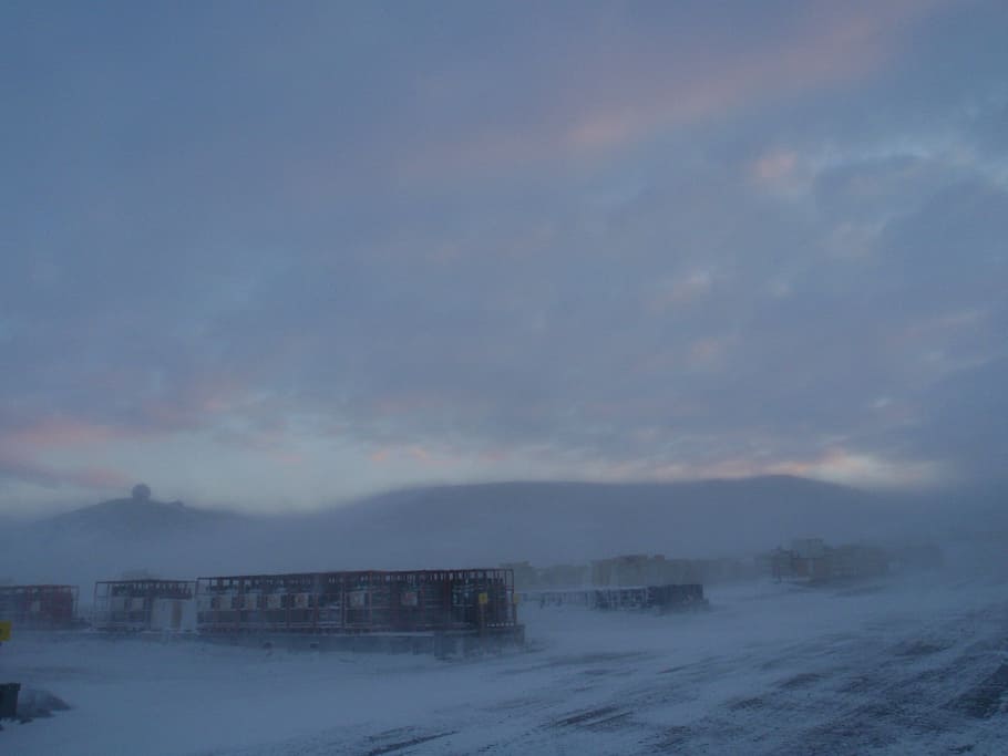 Snow, Blowing, Winters, Wind, Seasons, snowy, buildings, structures HD wallpaper