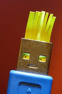 flash drive, usb, man, fun, hair, face, eyes, storage, computer HD wallpaper