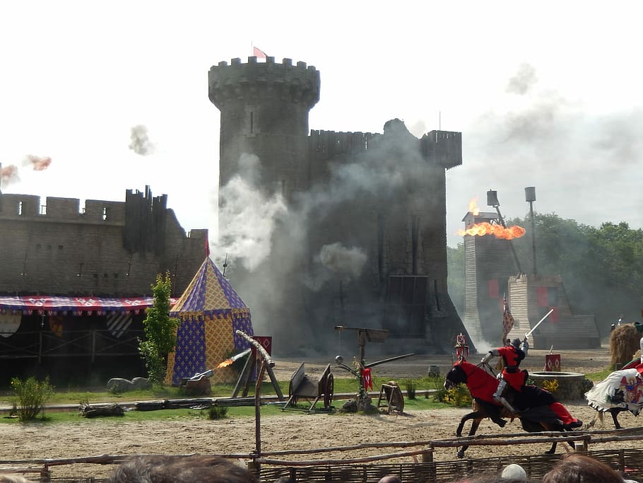 Castle, Battle, Middle Ages, smoke - Physical Structure, steam HD wallpaper
