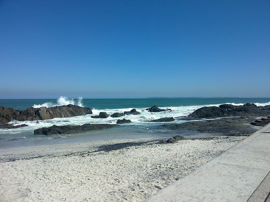 blue sky, beach, cape town, sea, water, beauty in nature, land HD wallpaper