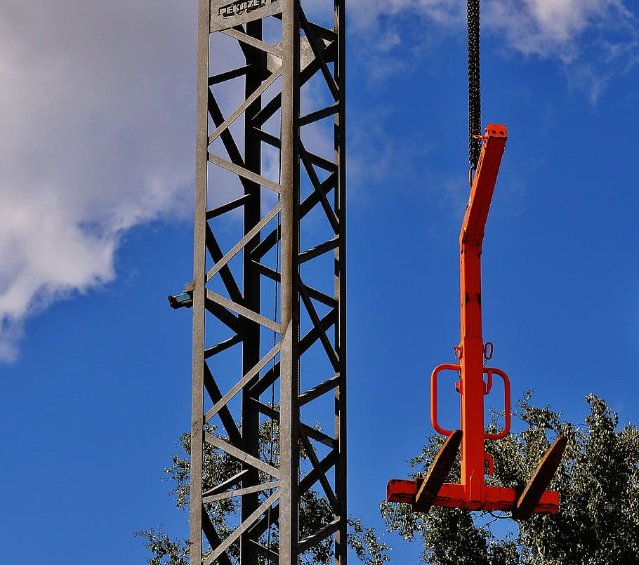 crane, site, fork, machine, construction, equipment, construction Industry HD wallpaper